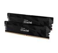Crucial Pro RAM DDR5 32Go Kit (2x16Go) 6400MHz CL32, Overclocking Gaming, Mémoire pour Ordinateur de Bureau, Intel XMP 3.0 / AMD Expo, Noir - CP2K16G64C32U5B