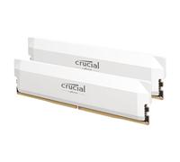 Crucial Pro RAM DDR5 64Go Kit (2x32Go) 6400MHz CL40, Mémoire Overclocking Gaming, Intel XMP 3.0 / AMD Expo, (PC) Mémoire RAM 64Go DDR5, Blanc - CP2K32G64C40U5W