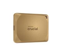 Crucial X10 Pro 4To Disque SSD Externe Portable, Jusqu’à 2100Mo/s en Lecture et 2000Mo/s en écrituree, USB-C 3.2, PC et Mac, Résistance à l’Eau et à la Poussière IP55, Or - CT4000X10PROSSD9D02