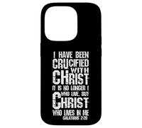 Crucified with Christ Galates 2:20 Faith & Identity Coque pour iPhone 14 Pro