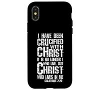 Crucified with Christ Galates 2:20 Faith & Identity Coque pour iPhone X/XS