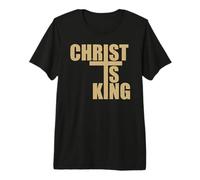 Crucifix Christ est Roi Jésus est Roi Croix T-Shirt Haut de Gamme