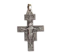 Crucifix de Saint Damien en Argent Massif 925