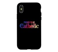 Crucifix Eucharistie Fier d'être catholique Foi chrétienne Coque pour iPhone X/XS