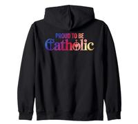 Crucifix Eucharistie Fier d'être catholique Foi chrétienne Sweat à Capuche