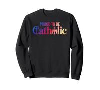 Crucifix Eucharistie Fier d'être catholique Foi chrétienne Sweatshirt