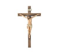 Crucifix inspirant Décoration murale Christ Motif Devoter Décoration intérieure Bijoux Ornement de bureau décoratif (Kaki, 24,5 x 13,8 x 3,8 cm)