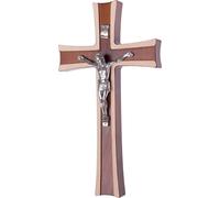 Crucifix LUDA STUDIO C09.25.02 Croix en bois Croix murale Croix suspendue 25 cm bois de hêtre brun