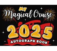 Cruise Autograph Book 2025 for Kids: For Photos, Pictures, and Signatures of Characters. Includes Memory Prompts for Recording Special Memories. Small Black/Red/Gold Scrapbook.