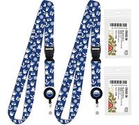 Cruise On Lot de 2 cordons et accessoires pour carte d'identité de bateau - Compatible avec les cartes de carnaval, Royal Caribbean, Disney et toutes les croisières avec bobine de badge rétractable et