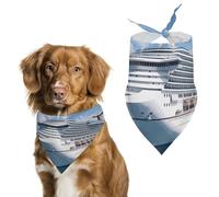 Cruise Ships Bandana triangulaire pour chien en polyester lavable Bavoirs mignons pour animaux de compagnie pour chiens de taille moyenne et grande taille chiots et chats