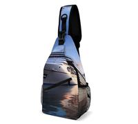 Cruise Ships Sling Bag for Men Women Crossbody Backpack Colorful Fish Mermaid Scales Crossbody Bag Chest Bags for Travel Sport