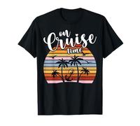 Cruise Time Tropical Vacation Beach Ship Cruise Summer Retro T-Shirt