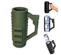 CruiseCup Tactical Assault Can Holder, Insulated Style Beverage Sleeve with Handle, Heavy Duty Portable Beer Cooler for Tailgating, Camping, Fishing and Man Cave Decor (Green)
