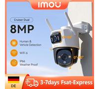 Cruiser Double Objectif 8mp Caméra Extérieure Couleur Vision Nocturne Sécurité À Domicile Ai Détection De Véhicule Surveillance Pt Caméra