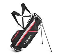 CRUISER GOLF SB2 Sac de golf avec support de golf - Sac de transport super léger - Seulement 1,8 kg - Double bandoulière rembourrée - Grandes poches pour accessoires - Séparateur spacieux à 4 voies