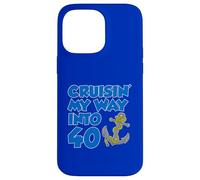 Cruisin' My Way Into 40 Ancre 40ème anniversaire Coque pour iPhone 14 Pro Max