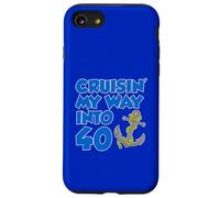 Cruisin' My Way Into 40 Ancre 40ème anniversaire Coque pour iPhone SE (2020) / 7 / 8