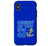 Cruisin' My Way Into 40 Ancre 40ème anniversaire Coque pour iPhone X/XS