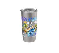 Cruisin Together Bateau de croisière Saint-Kitts Dauphin Vacances Gobelet isotherme en acier inoxydable double paroi