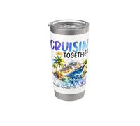 Cruisin Together Guadeloupe Bateau de croisière Dauphin Vacances Gobelet isotherme en acier inoxydable double paroi