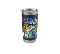 Cruisin Together Hawaii Bateau de croisière Dauphin Vacances Gobelet isotherme en acier inoxydable double paroi