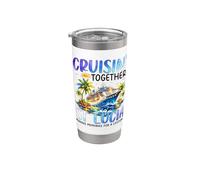 Cruisin Together St Lucie Bateau Dauphin Vacances Gobelet isotherme en acier inoxydable double paroi
