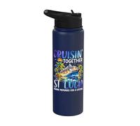 Cruisin Together St Lucie Bateau Dauphin Vacances Stainless Steel Insulated Water Bottle