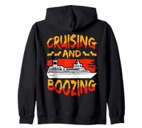 Cruising and Boozing Funny Halloween Cruise Vacation Trip Sweat à Capuche