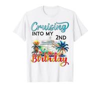 Cruising Into My 2nd Birthday Cruise, voyage d'anniversaire et vacances T-Shirt