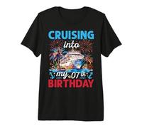 Cruising Into My 7th Birthday Cruising 7 Ans T-Shirt Haut de Gamme