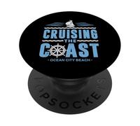 Cruising The Coast Ocean City Beach Maryland Voilier PopSockets PopGrip Adhésif