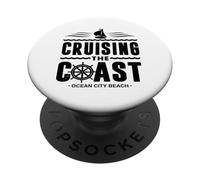 Cruising The Coast Ocean City Beach Maryland Voilier PopSockets PopGrip Adhésif