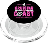 Cruising The Coast Santa Monica California Voile Boat Captain PopSockets PopGrip pour MagSafe