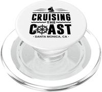 Cruising The Coast Santa Monica California Voile Boat Captain PopSockets PopGrip pour MagSafe