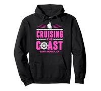 Cruising The Coast Santa Monica California Voile Boat Captain Sweat à Capuche