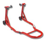 cruizer - Béquille avant rouge à cônes réglables universel pour moto, Traversine durcissement, 4 roues sous-jacentes, portée 300 kg