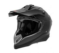 CRUIZER - Casque cross homologué de couleur noir mat avec visière Pare-soleil et prises d'air arrière et avant, intérieur amovible et lavable M Noir