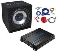 Crunch CBP1000 Pack Basse pour Voiture avec Caisson de Basse 30cm Amplificateur 4 Canaux & Kit Câble - Caisson de Basses 300mm dans Le boîtier