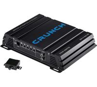 Crunch GPX1100.1D Amplificateur monobloc avec puissance maximale de 1100 W, amplification des basses, filtre passe-bas et subsonique, RCA & entrée haut niveau, télécommande de niveau de
