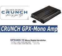 Crunch GPX4400.1D Amplificateur numérique 1 Canal 4400 W Réglage du Volume, des Basses et des aigus Convient pour (Au