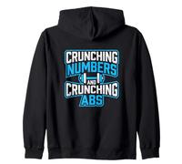 Crunching Numbers and Crunching Abdos Finance Fitness Workout Sweat à Capuche