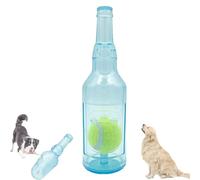 Crunchnplay Bottle Toy, Crunchnplay Bottle Toy for Dogs, Water Bottle Dog Toy for Play & Training, Dog Squeak Toy with Tennis Ball Inside (S,Blue)
