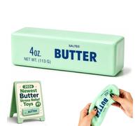 Crunchy Butter Squishy, Realistic ASMR Beurre Stress Ball, Slow Rising Balle Sensorielle texturée croustillante Anti-Stress, idéale pour gérer l'anxiété Lors de fêtes