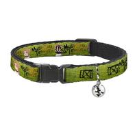 Crunchyroll Collier pour Chat avec Clochette, Mushoku Tensei Rudeus Greyrat Pose et Logo Title Vert, 21,6 à 30,5 cm de Large