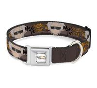 Crunchyroll Collier pour Chien avec Boucle de Ceinture de sécurité en métal Mushoku Tensei Sylphiette Fitz Guard Pose et Logo Marron, 38,1 à 61 cm de Large