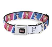 Crunchyroll Collier pour chien avec boucle de ceinture de sécurité en métal The Apothecary Diaries Gyokuyo et Lihua Blocs Rose Bleu 28 à 41,5 cm de large