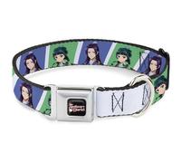 Crunchyroll Collier pour Chien avec Boucle de Ceinture de sécurité en métal The Apothecary Diaries Jinshi et Maomao Blocs Bleu Vert, 50,8 à 78,7 cm, 3,8 cm de Large