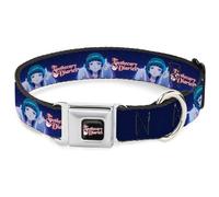 Crunchyroll Collier pour Chien avec Boucle de Ceinture de sécurité en métal, The Apothecary Diaries Maomao Mains Dehors Pose et Logo Violet, 24,1 à 33 cm de Large