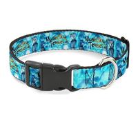 Crunchyroll Collier pour Chien avec Boucle en Plastique Mushoku Tensei Rudeus et Roxy Pose et Logo Bleu 38,1 à 61 cm Largeur 2,5 cm